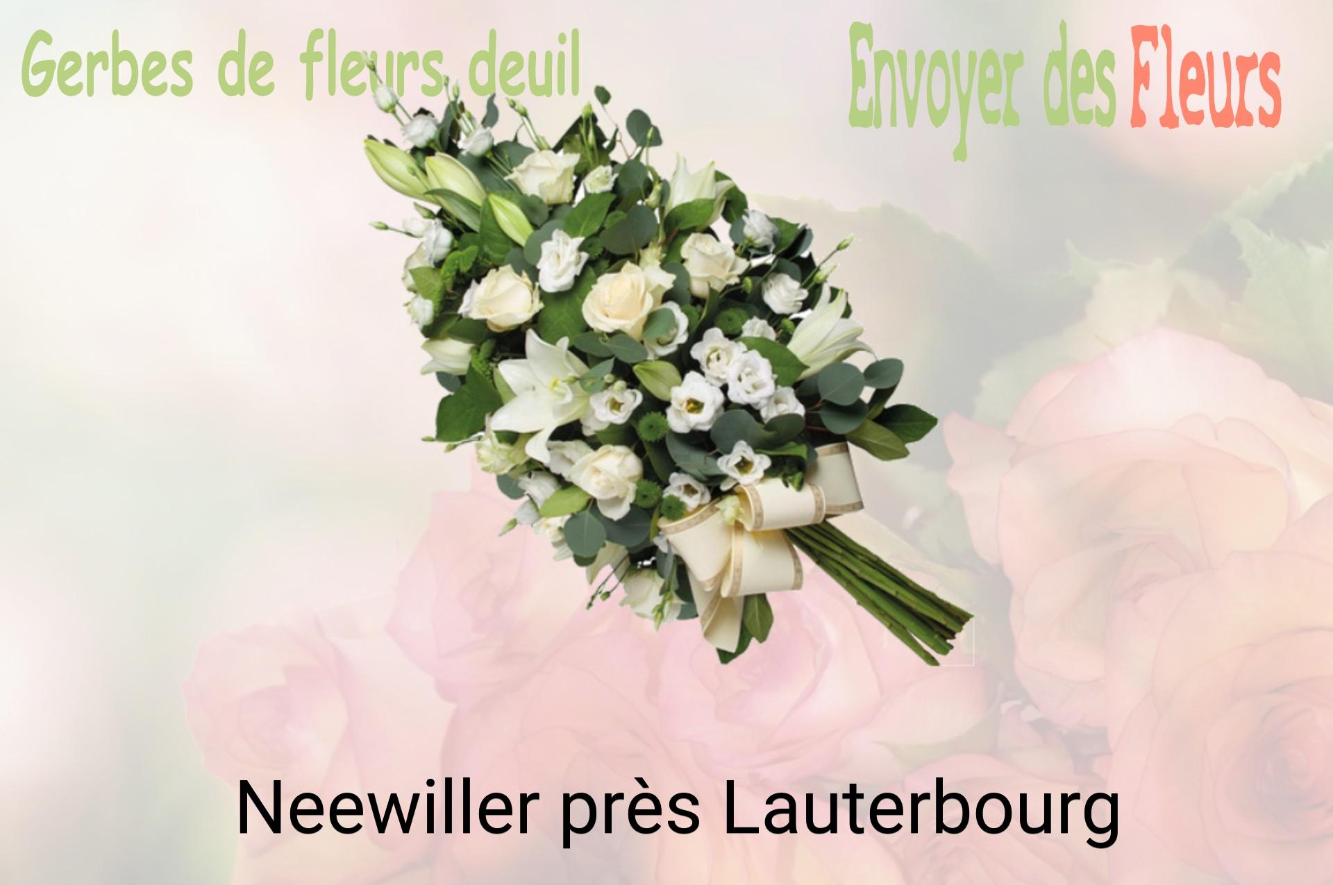 Gerbe de fleurs de deuil livrée à Neewiller-près-Lauterbourg